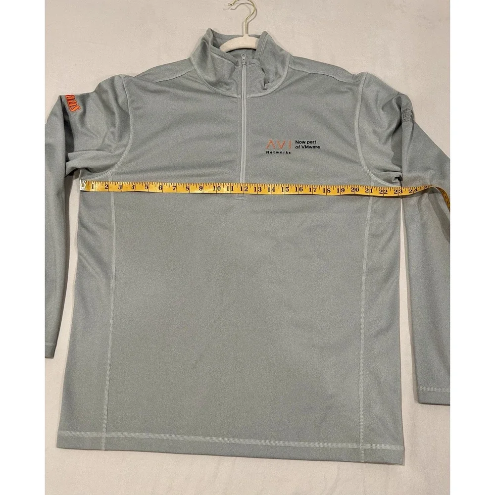 The North Face‎ Branded Quarter 1/4 Zip Pullover Gray Sz Large Mens